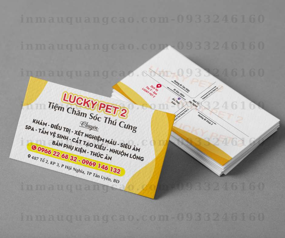 Mẫu card visit shop thú cưng - in danh thiếp thú cưng